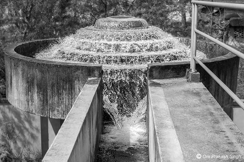 Cascade Aerator at work in the water treatment plant (WTP) of a multi-village scheme under Jal Jeevan Mission in Jharkhand, India